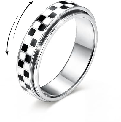 KRFY ångestspinnare ringar för stress ångestlindring fidget band ringar för kvinnor män
