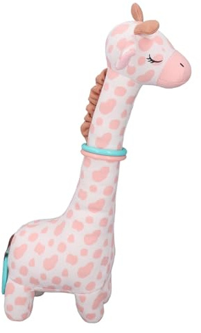 Hamwesh Baby-Beißring-Spielzeug, Niedliches Giraffen-Design, Polyester-Baby-Giraffe-Beißring, Plüsch-Stofftierspielzeug mit Kopf und Schwanz- Zur Schmerzlinderung bei Babypartys bei Schmerzendem