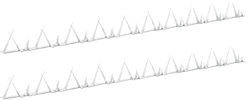 Listello dentato in acciaio, 2 pezzi, 1 m, con fori di fissaggio per pali di recinzione, giardino, terrazza, protezione da sguardi indiscreti e gazebo, protezione contro intrusi