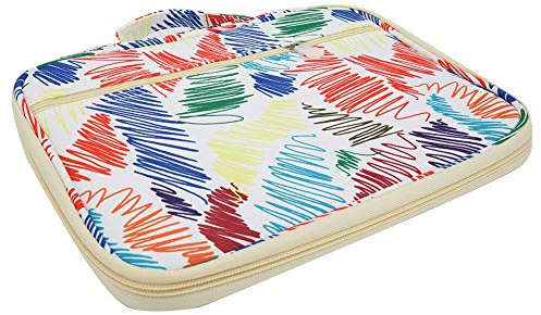 Luqeeg Kunst-Federmäppchen, Skizzenstift-Organizer, Nylon-Aufbewahrungstasche mit Reißverschluss-Design, Ideal für, Studenten, Künstler, für 96 Skizzenstifte und 72 Aquarellstifte (96 Farben)