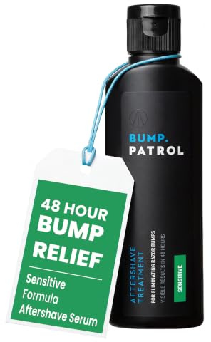 Bump Patrol Sensitive Strength Aftershave Treatment Serum – Razor Bump Stopper and Ingrown Hair Treatment for Men and Women, Alcohol Free Ingrown Hair Serum for Sensitive Skin 2 oz (Pack of 1)