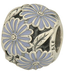 PANDORA Damen-Bead Gänseblümchen-Wiese 925 Silber Emaille - 791487EN66