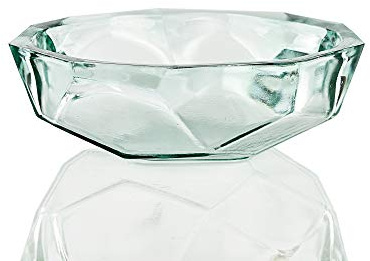 Couronne Company G7590 Origami Recycled Glass Bowl, 10, Clear, 1 Piece