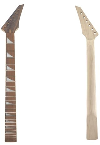 Yinfente Gitarrenhals, 24 Bünde, 64,8 cm, Ahornholz Palisander, Griffbrett, Haifischflosseneinlage, unlackierte Verriegelung