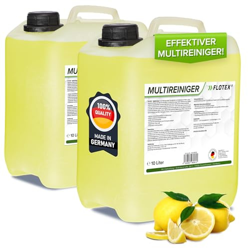 FLOTEX® - Ergiebiger Multireiniger 2x10L Kanister Auto Reiniger | Kunststoffreiniger und Autoreinigung von Innen und Außen | Polsterreiniger Auto und Teppichreiniger