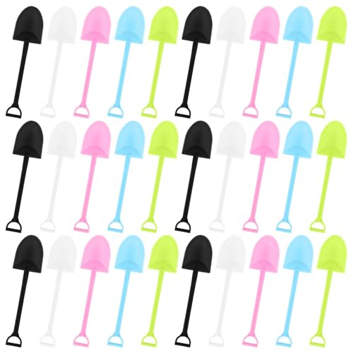 Framendino, 120 Pack Colorful Disposable Mini Shovel Spoons Plastic for Dessert Ice Cream Pudding Yogurt Cake Sugar