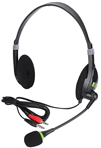 SYH&AQYE SY440MV Auricolare con Microfono, Eliminazione del Rumore Ultra Comfort 3.5mm//Cuffia Cablata USB per Telefono Cellulare, Cuffie Cablate sopra L'orecchio per PC Laptop Home Office(3,5 mm)
