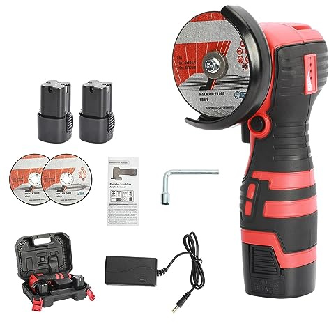 Kripyery 18V Angle Grinder, Cordless Angle Grinder, Mini Angle Grinder, Battery Operated 550W Electric Polishing Machine, Cordless Cutter for Cutting, Sanding, Grinding and Polishing(UK Delivery)