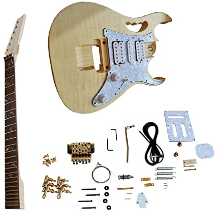 Fachmann E-Gitarren-Bausatz Unfertiger Gitarrenbausatz Lindenholzkorpus Palisandergriffbrett Kompletter Bausatz Für E-Gitarren Selbstbau Gitarrenkit