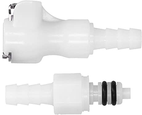 Schnellkupplung Druckluft, 120 PSI Schnellkupplung aus Kunststoff Luftschlauch Kupplung Schlauchverbinder Kupplungen mit Absperranschlus, Verhindert Leckagen für Gassysteme
