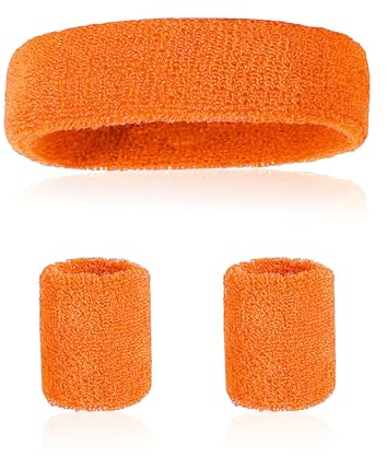 KRYMSON 1 Set Sport-Schweißband-Set, Handgelenk-Schweißband, Schweißband-Set, Schweißabsorbierendes Handgelenkband, Fitness-Schweißband, Sport-Stirnband, Geeignet Für Outdoor-Sportarten