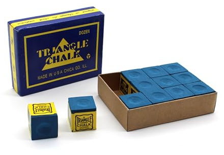 BILMAG Billard Zubehör Billardkreide Billard Triangle Chalk, 12er Pack, Blau & Grün