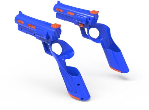 Lokyoyo Gun Stock Attachment Compatible with Que.st 3S/3 - Enhance VR Shooting Games, VR Stock Handle Controller Grips Cover Gun Shell Controller Case, 1 Pair (Blue)