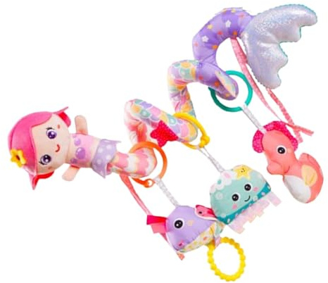 Silla de Coche para Cochecito de bebé Cuna de Juguete, Cochecito de bebé para bebés | Juguete sensorial de, Cuna de Actividad sensorial con Caja de música, sonajeros y BB-chirrier para los sens