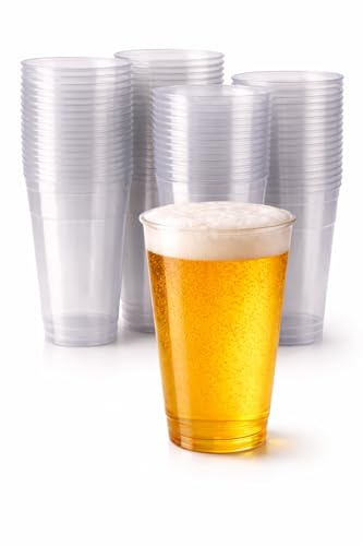 1ABOVE Disposable Plastic Cups, 660ml Clear Party Cups, Pack of 50