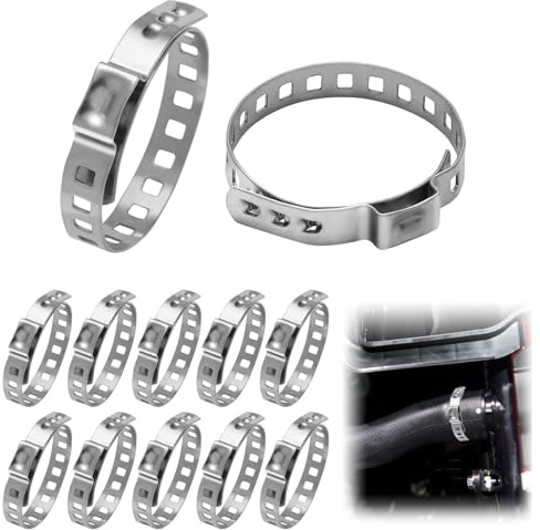 TXXATX CV Achsmanschetten Schellen 30-50 mm Klemmschelle 10 Stück Schlauchschellen Edelstahl Universal Achsmanschette Edelstahl CV Schlauchschellen Set für Luftkanälen Kabeln Wasserpumpen Schläuchen