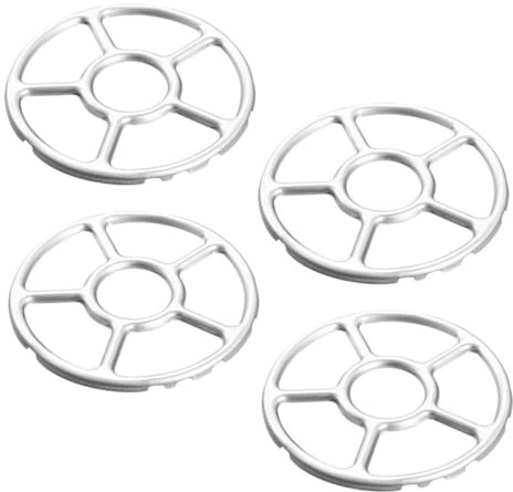 Amosfun Support pour Cuisinière à Gaz en Acier Inoxydable Antidérapant 4pcs pour Wok et Casseroles Rondes, Stable Accessoires Cuisine