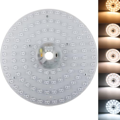 ChiliTec LED Umrüstmodul 30cm 230V CCT Lichtfarbe einstellbar Umrüstsatz Umbausatz für Deckenleuchte Platine mit Magnethalter warmweiß 3000K neutralweiß 4000k kaltweiß 6000k