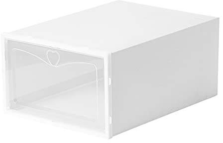 ohodhmnu Lot de 4 boîtes à chaussures empilables transparentes pour homme et femme
