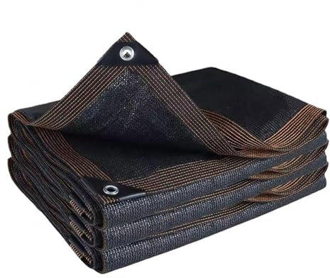 PanHuiWen Voile D'Ombrage Carré Mat Voile D'Ombrage A Planter Voile Dombrage Filet D'Ombrage pour Pergola, Patio ExtéRieur Noir,8x10m