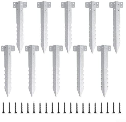 Railway Sleeper Brackets, Pack Of 10 Or 20, for Garden Raised Beds And Paths, Railway Sleeper Brackets With Screws, for Garden Applications(10pcs)