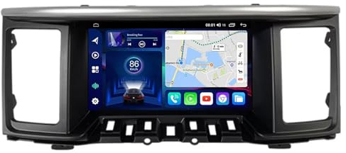 Estéreo de coche Android 14 doble DIN para Nissan Pathfinder 2012-2020, reproductor multimedia con pantalla táctil IPS de 9 pulgadas, cámara de respaldo, CarPlay, Bluetooth, GPS, RDS, SWC, 8 núcleos