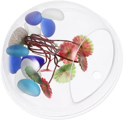 VERDANVERSE Wall Mounted Acrylic Fish Tank Diameter Transparent Hanging Aquarium for Betta Fish and Plants Decor for Home and Office