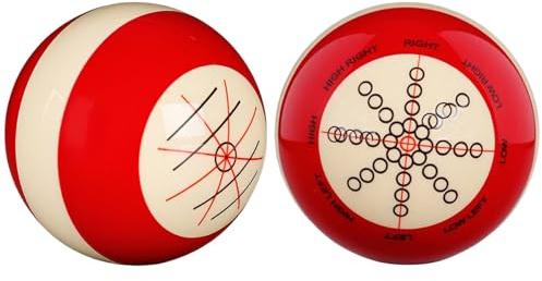Tressify Bola de taco de entrenamiento profesional de 2.25 pulgadas, control de giro de doble cara para snooker y dominio de la piscina