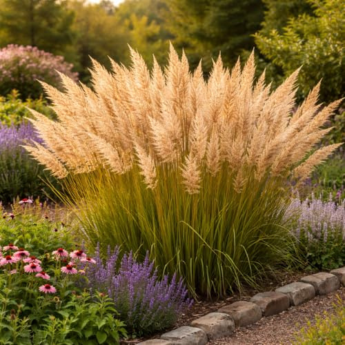 Feather Reed Grass Plug – Calamagrostis x acutiflora ‘Karl Foerster’ – Hardy Ornamental Perennial Grass – Tall Upright Plumes – Full Sun Garden Plant (1)