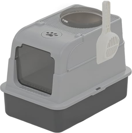 BPS Arenero Cubierto para Gatos con Tapa Abatible, Control de Olores Bandeja Extraíble, Fácil Limpieza, 61×41×46 cm BPS-55018