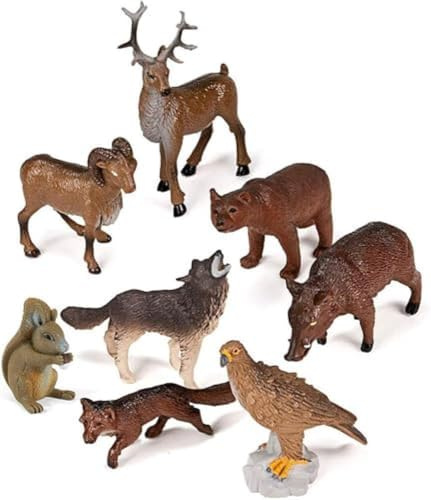 Miniland 25126 - Waldtiere 8 Figuren, in verschließbaren Dose