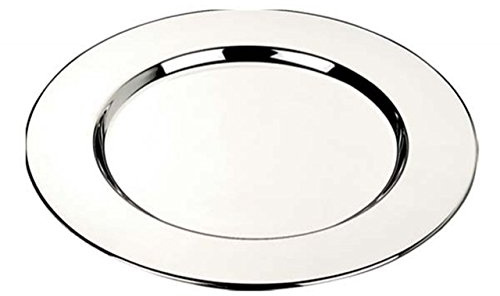 Ten Varotto & Co. Set 2 Pezzi Sottobottiglia Liscio Stile Cardinale Acciaio Lucido cod.EL80604/2 cm 1h diam.15