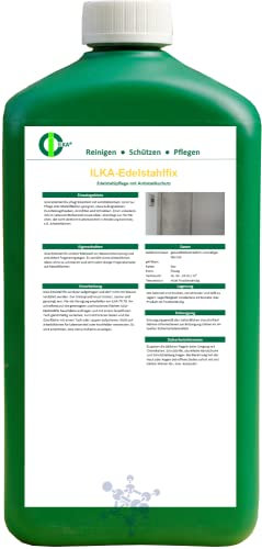 ILKA® - Edelstahlfix Edelstahlreiniger mit Antistatikschutz | 10ltr | Edelstahlpflege und Edelstahlreinigung ohne Fingerabdrücke | verleiht einheitlichen Glanz