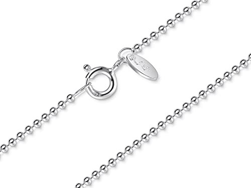 Chaîne de Boule - 1,5mm, Collier d´argent 925/1000 - Longueur 38cm