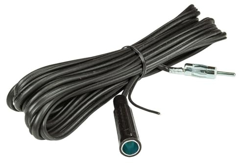 tomzz Audio 1600-007 Auto Antennen Verlängerung Kabel KFZ 4,5m mit Schaltlitze Remoteleitung für 12V Spannung DIN Stecker auf DIN Buchse