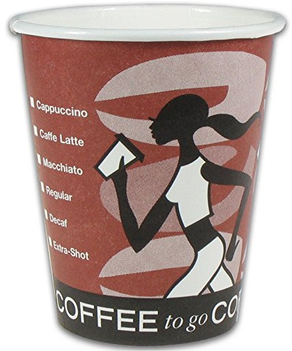 pack2go 1000 Premium Kaffeebecher, Pappe, Heißgetränke-Pappbecher, Hot Cup aus rein weißem Hartpapier, to Go Pappbecher, Coffee to go Becher Coffee Grabbers - 12oz, 300ml
