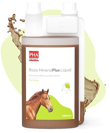 PHA-2 Caballo, Forro Complemento para ausgwogenen Mineral plástico Alimentación, líquido, Base Mineral Plus Liquid, 1000 ml