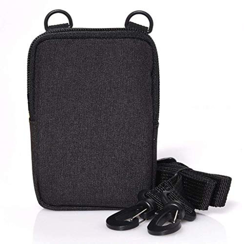 Zink Soft Camera Case – Small Instant Print Camera & Printer Bag w/Photo Paper Pocket, Zipper Closure & Crossbody Shoulder Strap - Black