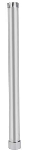 Tangxi 11.8in Silver Shower Arm Extension, Pure Copper Round Shower Pipe, 3/4in Screw Thread, High Level Electroplating for Bathroom Accessory