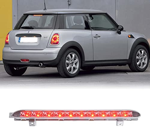 njssjd 1 pièce Lentille Transparente de Couleur Rouge Feux de Stop de Montée Centrale de Troisième Sécurité Compatible avec Mini Cooper R56/R56 LCI 2007-2013 R60 Countryman 2010-2016