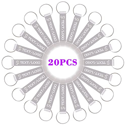 BYWEXCLESD Décapsuleur Personnalisable Ouvre Bière Personnalisé Porte-clés Ouvre Bouteille Gravure, Cadeau pour Noel Mariage Fête Papa Mari,20 PCS, Argenté