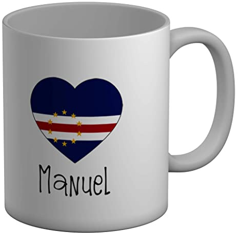 Shopagift Personalised Cape Verde Football Nation Flag White 11oz Large Mug Cup