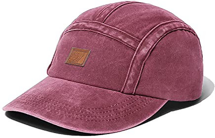 CLAPE 5 Panel Baseball Cap Vintage Washed Cotton Basecap Herren Outdoor Sport Cappy UV Schutz Schildkappen Unisex-Hip-Hop-Hut