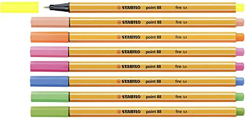 STABILO point 88 Fineliner-Stifte-Set, Frühlingstöne, mehrfarbig, 88/Frühling