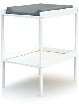 WEBABY - Cambiador madera con 1 estante Blanco