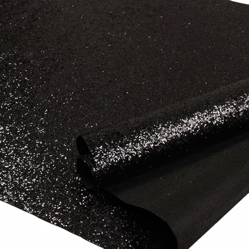 DHHOUSE Black Chunky Glitter Wallpaper, Grade 3 Glitter Wallpaper for Wall (Black, 67cm x 10 Meters)