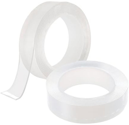 Lot de 2 Ruban adhésif double face ​Extra Fort 3M- Multifonctionnel - Réutilisable Amovible - transparent