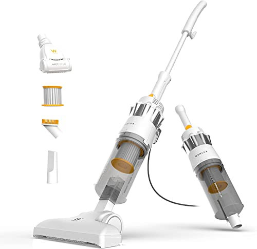 Newlux - Aspirapolvere con Filo 2in1 V900, verticale e manuale, 800 W, 2L, 16,5 Kpa e Triple Sist. Filtro (F.HEPA) | Accessorio per animali | 5 m di azione | Efficienza energetica A (Bianco)