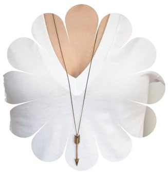 Allereya Bohemia Langer Pfeil Halskette Vintage Pfeil Anhänger Halskette Gold Chevron Pfeil Anhänger Halskette Tribal Bogenschießen Halskette Kette Schmuck für Frauen und Mädchen