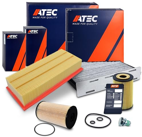 ATEC Germany Inspektionspaket Filterset mit 1x Luftfilter, 1x | Kompatibel mit: AUDI A3, A3 Cabriolet, A3 Sportback, TT, TT Roadster, SEAT ALTEA, ALTEA XL, LEON, SKODA OCTAVIA II